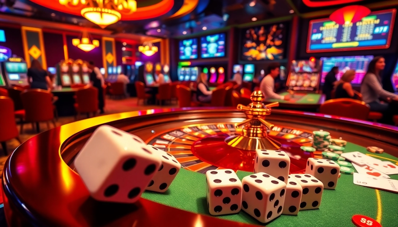 Experience the thrill of a luxury casino scene with vibrant elements of 7m gambling excitement.