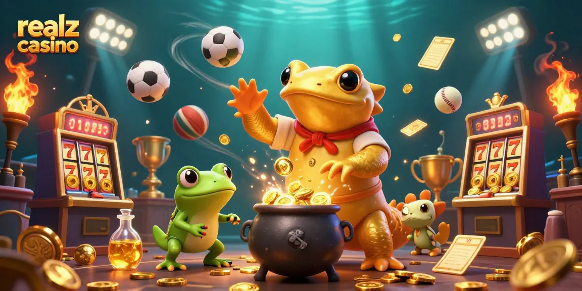 Experience the thrill of realz casino with golden alchemists and slot machines in action.